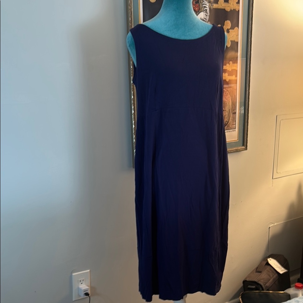 Elegant Sleeveless Blue Dress